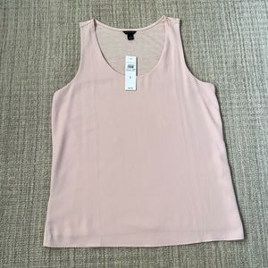 ANN TAYLOR Mixed Media Tank Top / Light Pink / Size Small / New with Tags